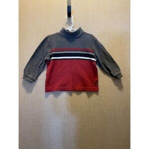 Carters Shirt Boys 3T Turtleneck, Gray and Burgundy
